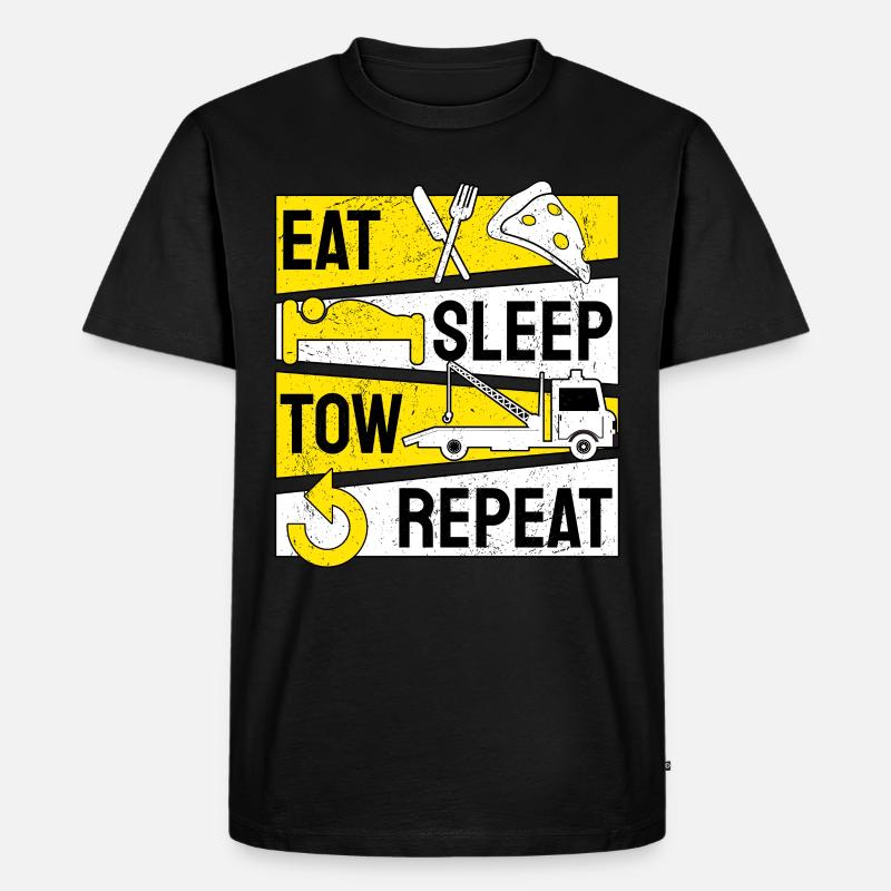 Abschlepper Abschleppdienst Abschleppwagenfahrer - Männer Premium Bio T-Shirt - Schwarz