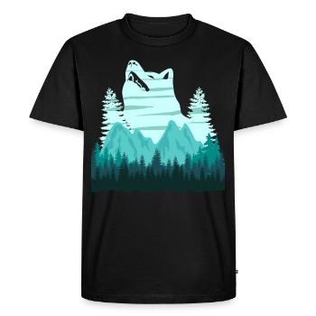 White Shepherd Mountains Shepherd Dogs - Men's Premium Organic T-Shirt - black - Front - Nico (187cm)