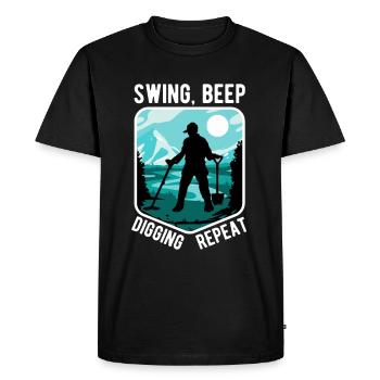 Détecteur de métaux Treasure Hunter Sonde Walker - T-shirt Premium bio Homme - noir - Devant - Nico (187cm)