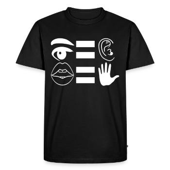 Sourds sourds-muets sourds sourds - T-shirt Premium bio Homme - noir - Devant - Nico (187cm)