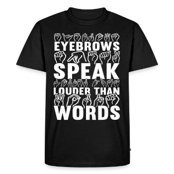 Sourds sourds-muets sourds sourds - T-shirt Premium bio Homme - noir - Devant - Nico (187cm)