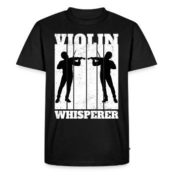 Violon Whisperer Geigenspieler Violine Violoniste - T-shirt Premium bio Homme - noir - Devant - Nico (187cm)