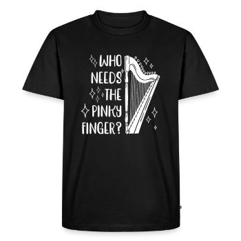 Harpiste Joueur de harpe Joueur de harpe Harpe - T-shirt Premium bio Homme - noir - Devant - Nico (187cm)