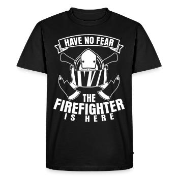 Jeunes Pompiers Casque Pompiers Pompiers - T-shirt Premium bio Homme - noir - Devant - Nico (187cm)
