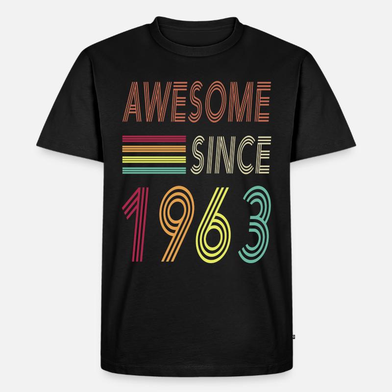 Awesome since 1963 - Männer Premium Bio T-Shirt - Schwarz