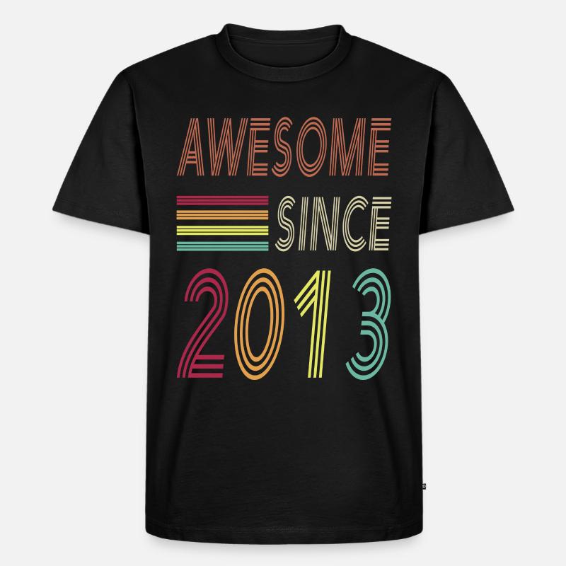 Awesome since 2013 - Männer Premium Bio T-Shirt - Schwarz