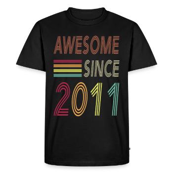 Génial depuis 2011 - T-shirt Premium bio Homme - noir - Devant - Nico (187cm)