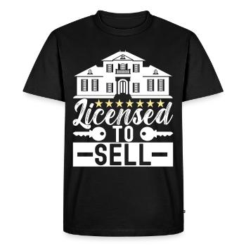 Courtier immobilier Markler Real Estate - T-shirt Premium bio Homme - noir - Devant - Nico (187cm)