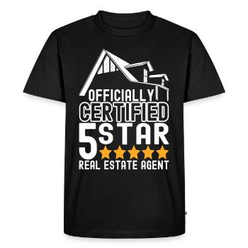 Marqueur immobilier Markler Immobilien - T-shirt Premium bio Homme - noir - Devant - Nico (187cm)