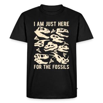 Paléontologie Paléontologue ici pour les fossiles - T-shirt Premium bio Homme - noir - Devant - Nico (187cm)