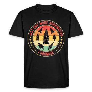 Chasseur de pointes de flèche - T-shirt Premium bio Homme - noir - Devant - Nico (187cm)