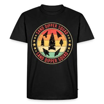 Arrowhead Hunter Sand Dipper Squad - Men's Premium Organic T-Shirt - black - Front - Nico (187cm)
