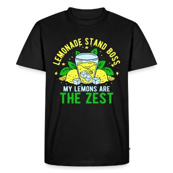 Vendeur de limonade stand de limonade - T-shirt Premium bio Homme - noir - Devant - Nico (187cm)