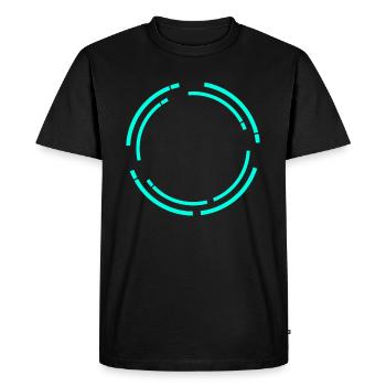 Cadre circulaire turquoise pour les nerds - T-shirt Premium bio Homme - noir - Devant - Nico (187cm)