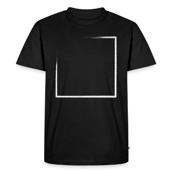 Large Rectangular Frame Weathered - Men's Premium Organic T-Shirt - black - Front - Nico (187cm)