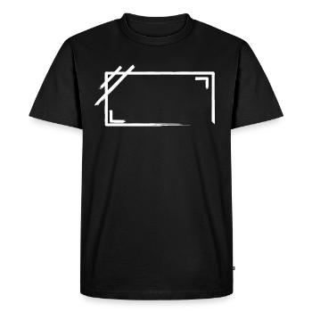 Weathered Rectangular Frame Strokes - Men's Premium Organic T-Shirt - black - Front - Nico (187cm)