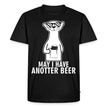 Otter Beer Otters Wortspiel Seeotter - T-shirt Premium bio Homme - noir - Devant - Nico (187cm)