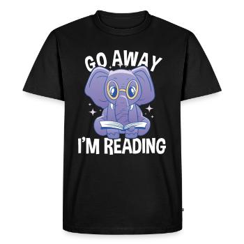 Rat de bibliothèque que je lis - T-shirt Premium bio Homme - noir - Devant - Nico (187cm)