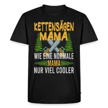 Chainsaw Mama Chainsaws Mother Trees Forester - Men's Premium Organic T-Shirt - black - Front - Nico (187cm)