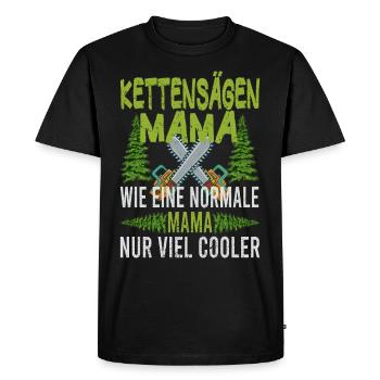 Chainsaw Mama Chainsaws Mother Trees Forester - Men's Premium Organic T-Shirt - black - Front - Nico (187cm)