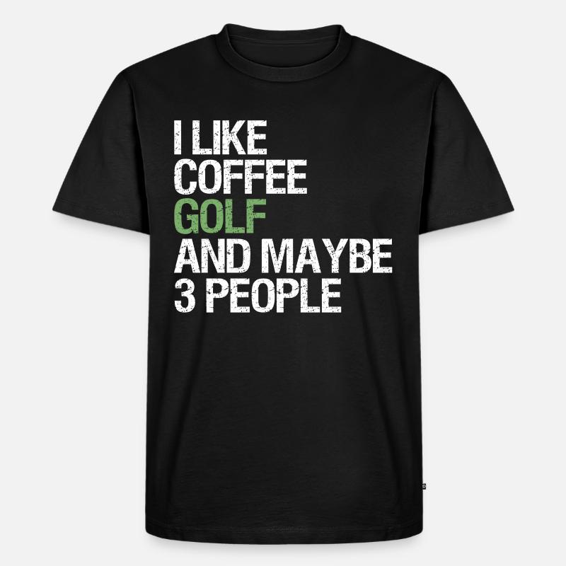 Golf Spieler Spruch Geschenkidee - Männer Premium Bio T-Shirt - Schwarz