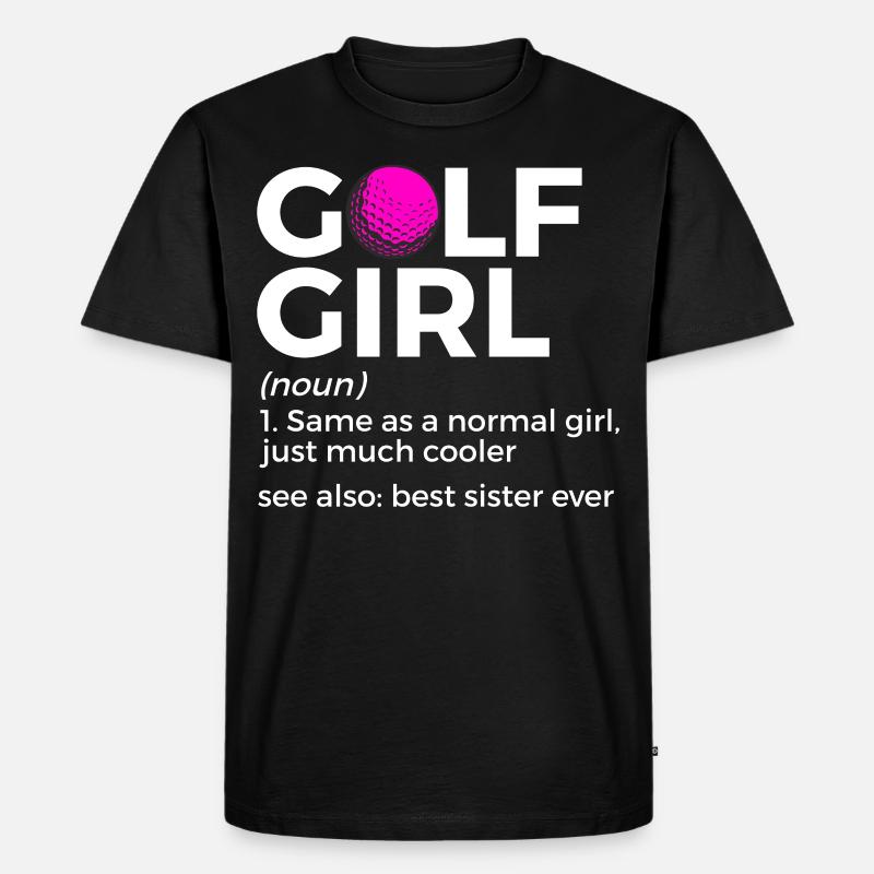 Golf Spieler Spruch Geschenkidee - Männer Premium Bio T-Shirt - Schwarz
