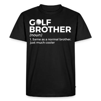 Joueur de golf disant idée cadeau - T-shirt Premium bio Homme - noir - Devant - Nico (187cm)