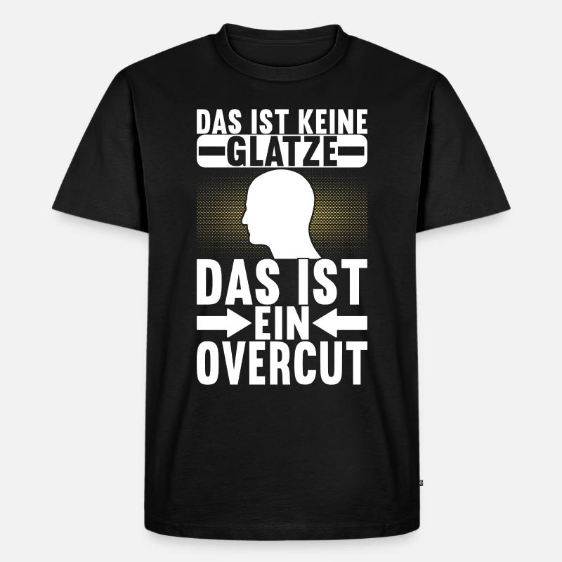 Glatze Glatzkopf - Männer Premium Bio T-Shirt - Schwarz