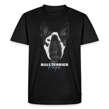 Bully Dogs Dogs Bull Terrier Dad - Men's Premium Organic T-Shirt - black - Front - Nico (187cm)