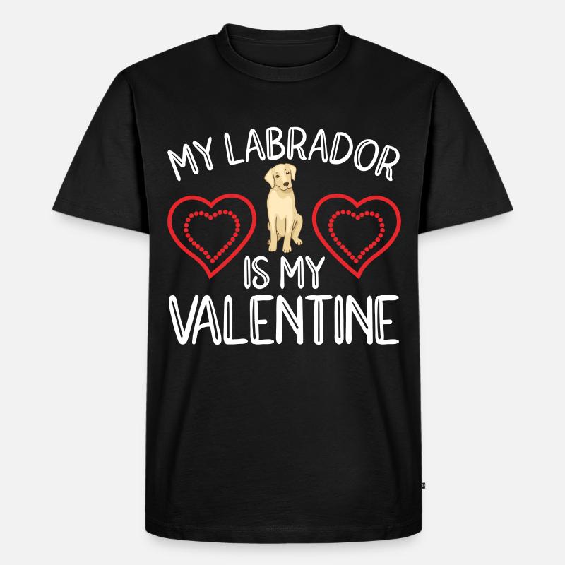 Labrador Hunde - Männer Premium Bio T-Shirt - Schwarz