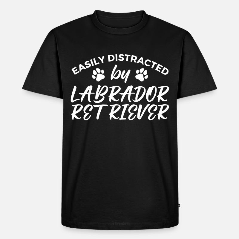 Labrador Hunde - Männer Premium Bio T-Shirt - Schwarz