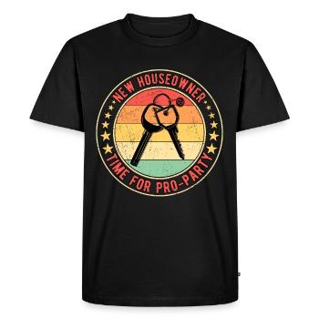 House Inauguration HouseWarming Party Homeowners - Men's Premium Organic T-Shirt - black - Front - Nico (187cm)