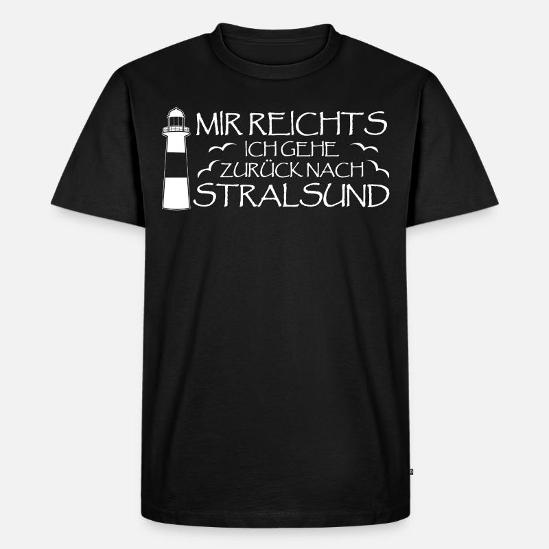 Stralsunder Witz Stralsund - Männer Premium Bio T-Shirt - Schwarz