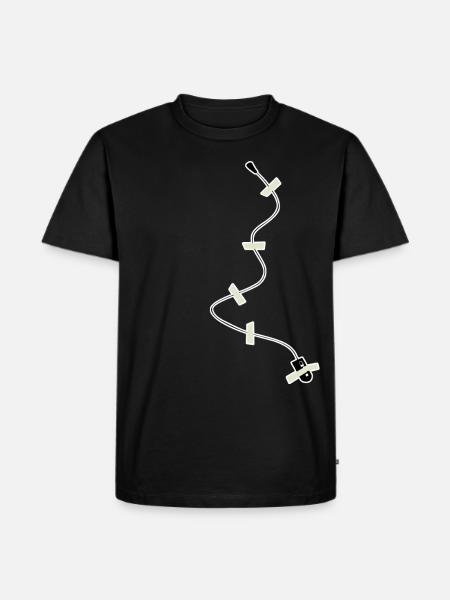 Abhörgerät Mikofon Geheimagent Spion - Männer Premium Bio T-Shirt - Schwarz
