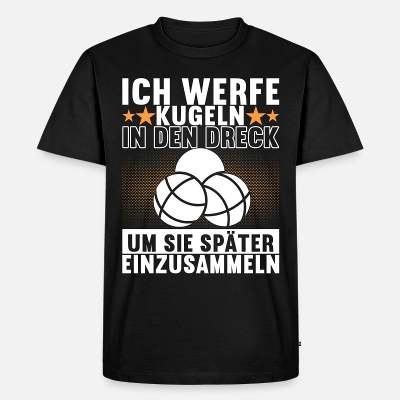 Boule Boulespieler - Männer Premium Bio T-Shirt - Schwarz