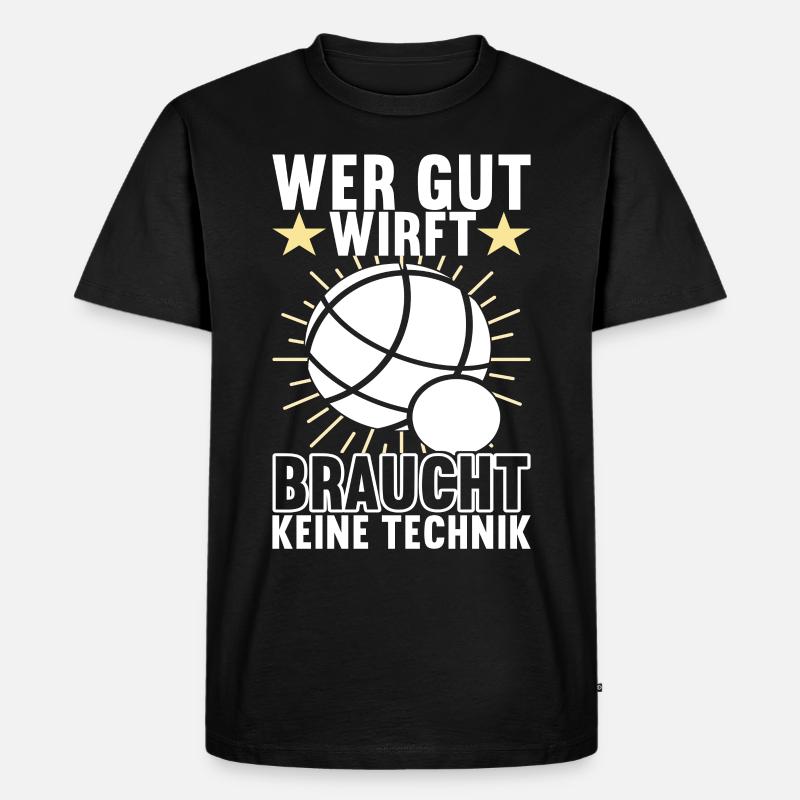 Boule Boulespieler - Männer Premium Bio T-Shirt - Schwarz