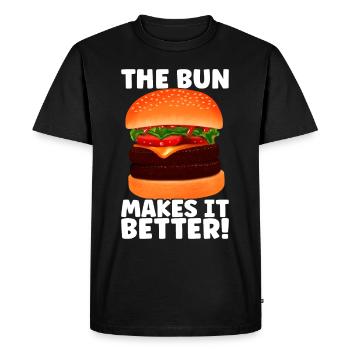 Burger Restauration rapide - T-shirt Premium bio Homme - noir - Devant - Nico (187cm)
