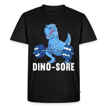Dino Fitness Haltérophilie - T-shirt Premium bio Homme - noir - Devant - Nico (187cm)