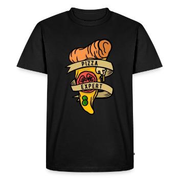 Pizza Expert Pizza Boulanger Pizzaiolo - T-shirt Premium bio Homme - noir - Devant - Nico (187cm)