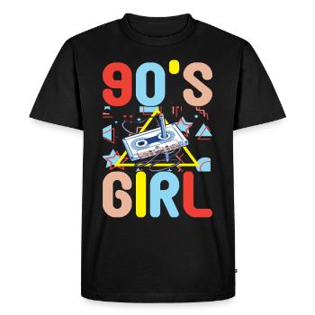 Fête des années 90, 90 années 90 - T-shirt Premium bio Homme - noir - Devant - Nico (187cm)