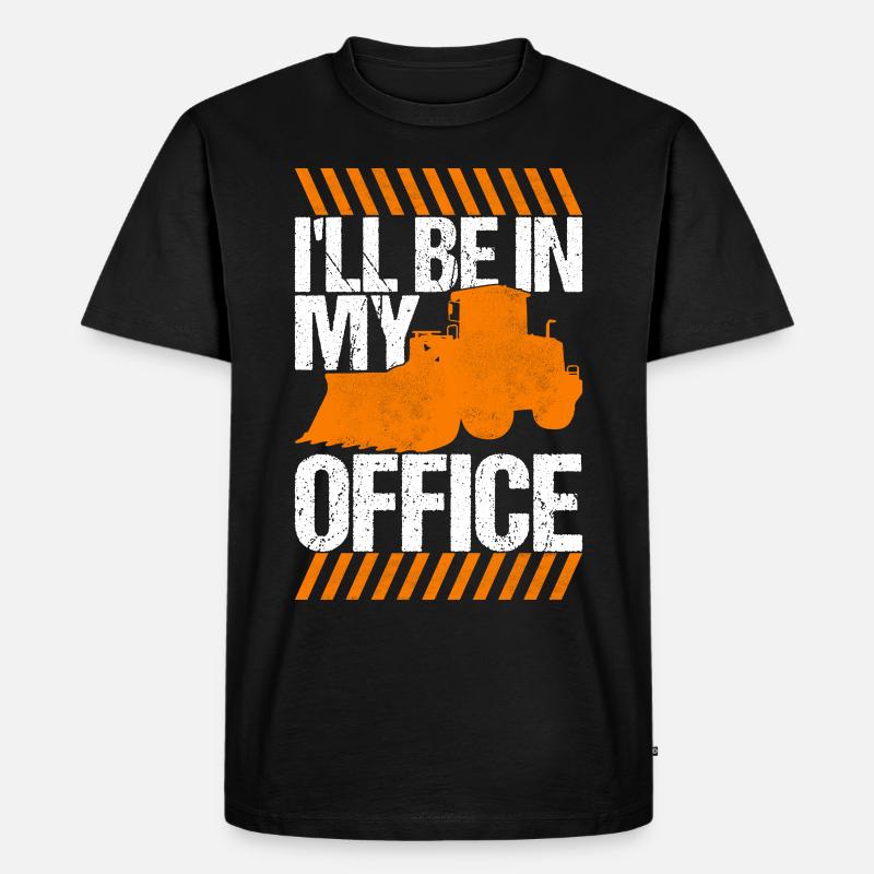 Baustelle Bagger Baggerfahrer - Männer Premium Bio T-Shirt - Schwarz