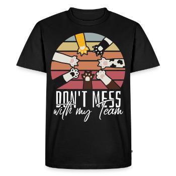 dictons de chat drôles - T-shirt Premium bio Homme - noir - Devant - Nico (187cm)