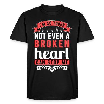 Heart Surgery Heart Transplant Recovery - Men's Premium Organic T-Shirt - black - Front - Nico (187cm)