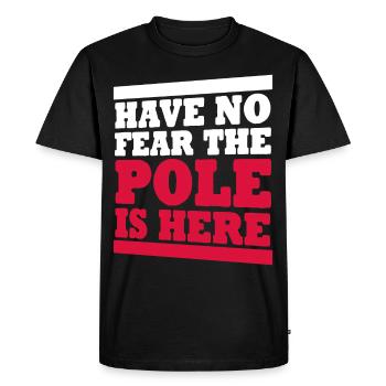 Pologne Pôle Drapeau polonais Polonais - T-shirt Premium bio Homme - noir - Devant - Nico (187cm)