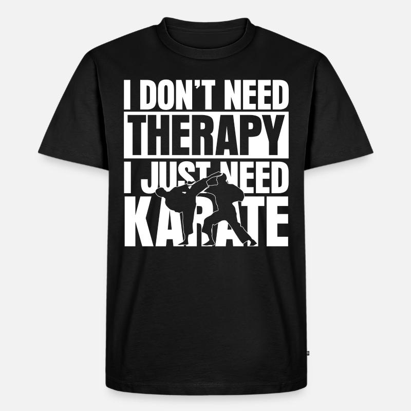 Karate Spruch Karateka - Männer Premium Bio T-Shirt - Schwarz