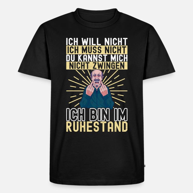 Ruhestand Rente - Männer Premium Bio T-Shirt - Schwarz