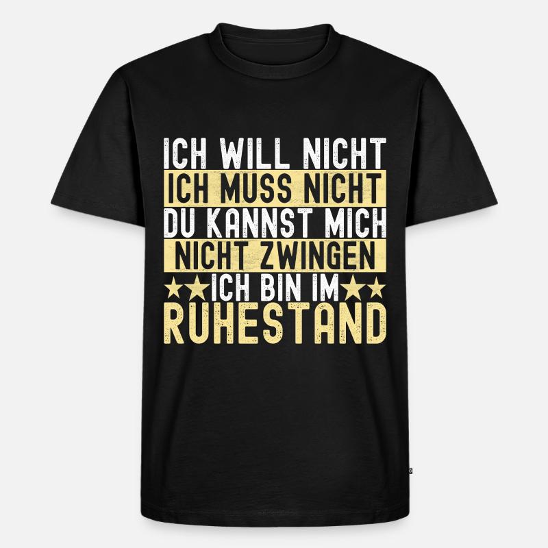 Ruhestand Rente - Männer Premium Bio T-Shirt - Schwarz