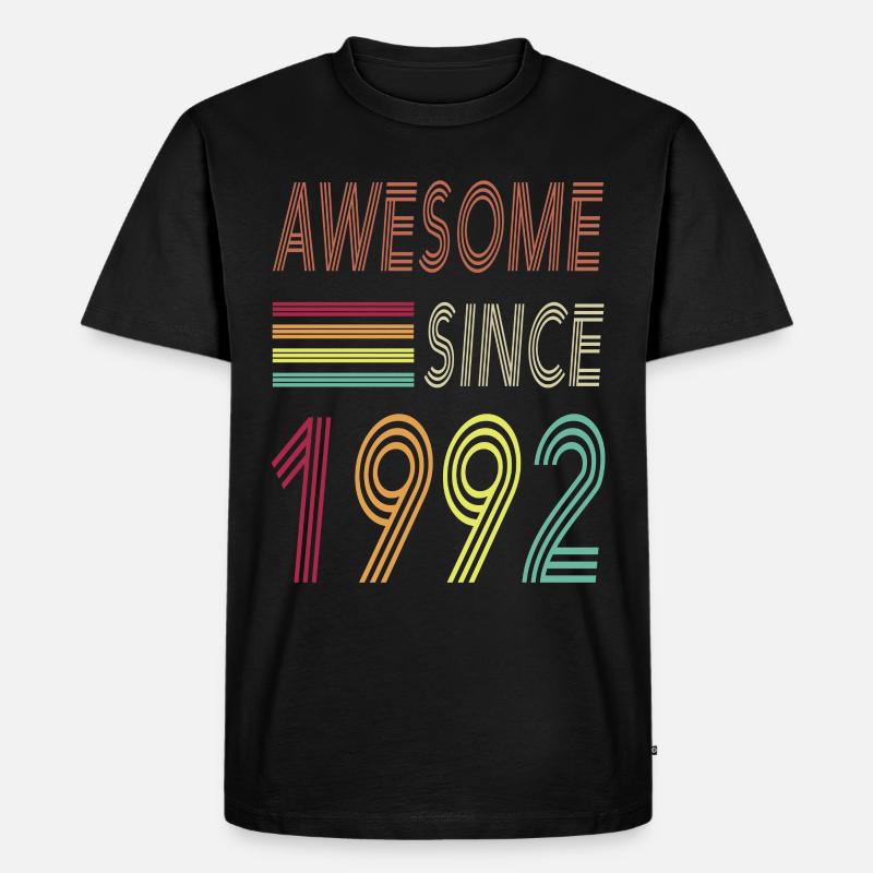 Awesome since 1992 - Männer Premium Bio T-Shirt - Schwarz