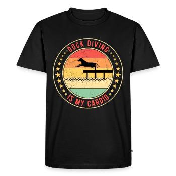 Dock Diving Is My Cardio - Men's Premium Organic T-Shirt - black - Front - Nico (187cm)