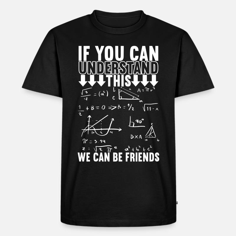 Mathe Mathelehrer - Männer Premium Bio T-Shirt - Schwarz